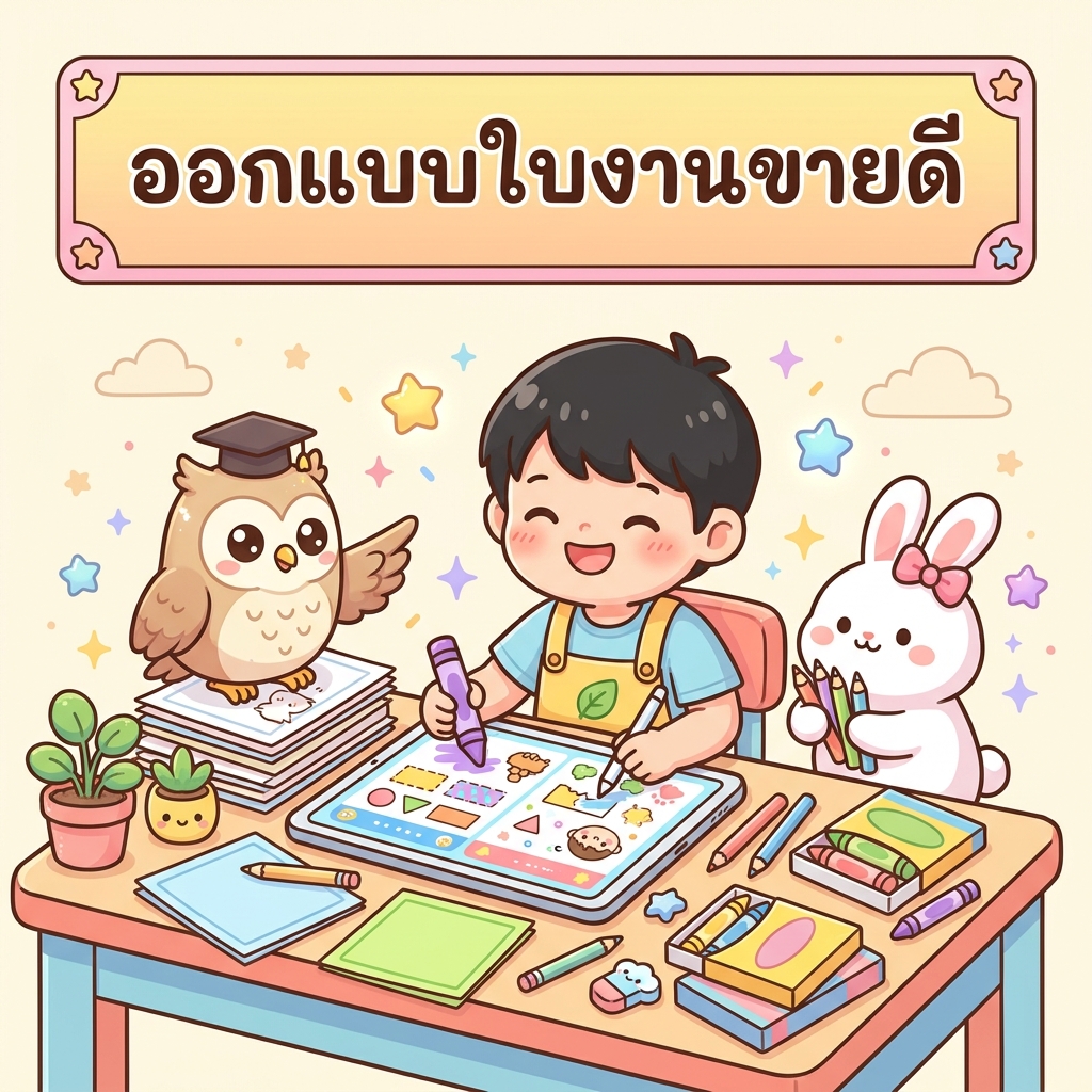 ออกแบบใบงานเด็กขายดี: คู่มือทำใบงานขายบน TPT ฉบับสมบูรณ์