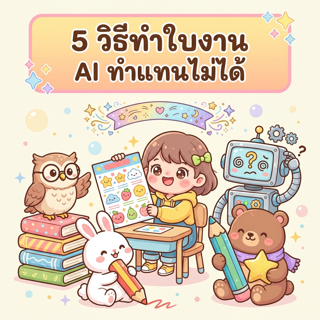 5 วิธีออกแบบใบงานให้ AI ทำแทนไม่ได้ (ฉบับปี 2026)
