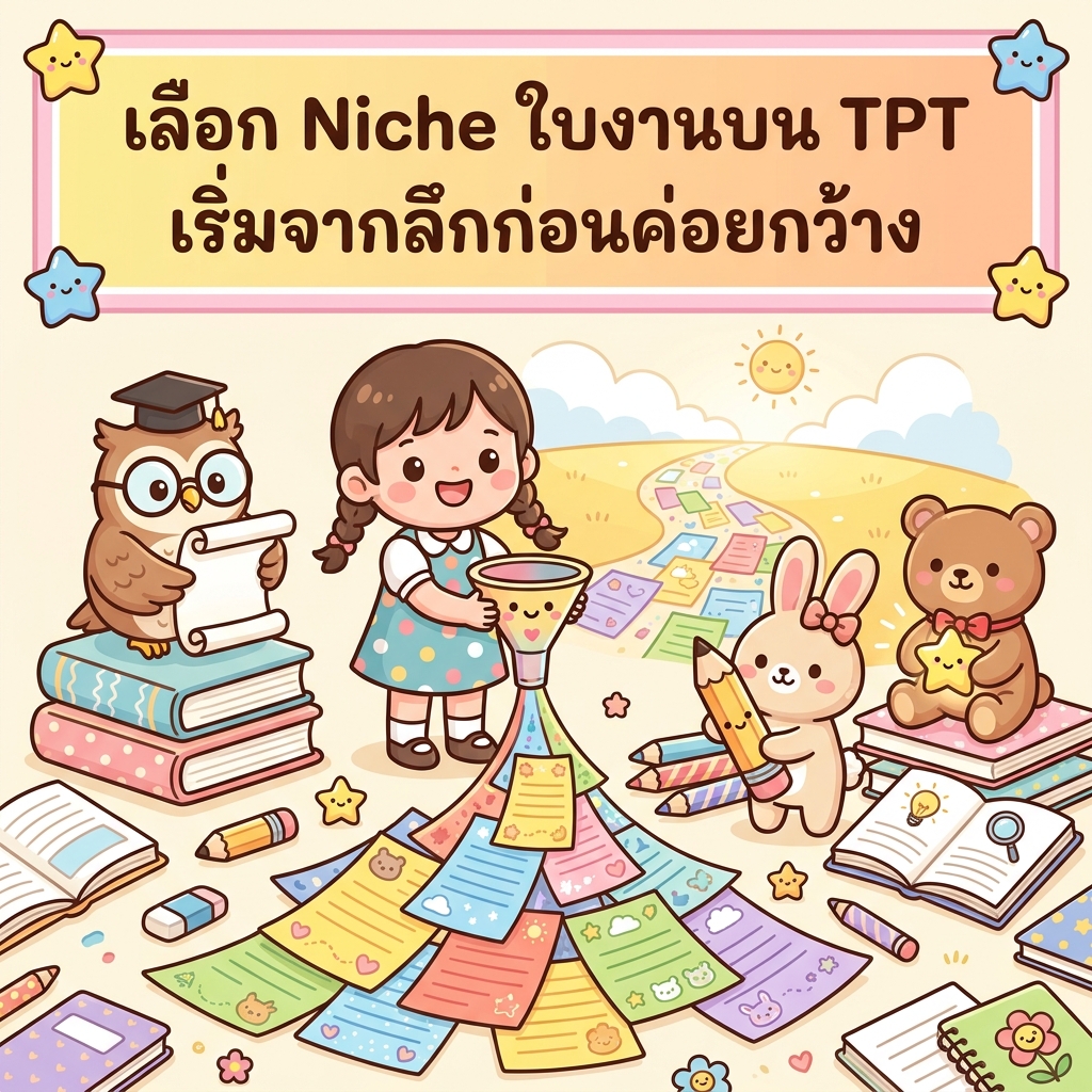 เลือก Niche ที่ใช่บน TPT — เริ่มจากลึก ก่อนค่อยกว้าง