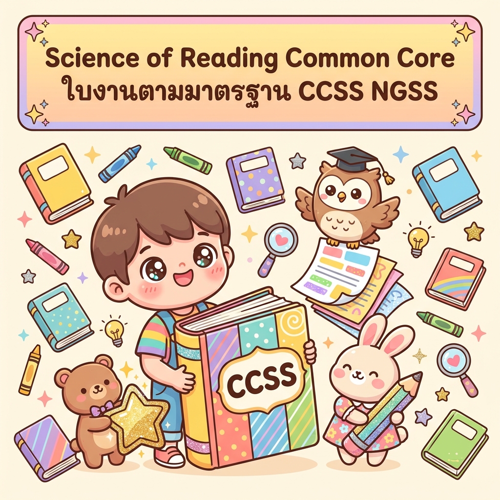 Science of Reading + Common Core ใบงานตามมาตรฐานที่ครูถูกบังคับใช้