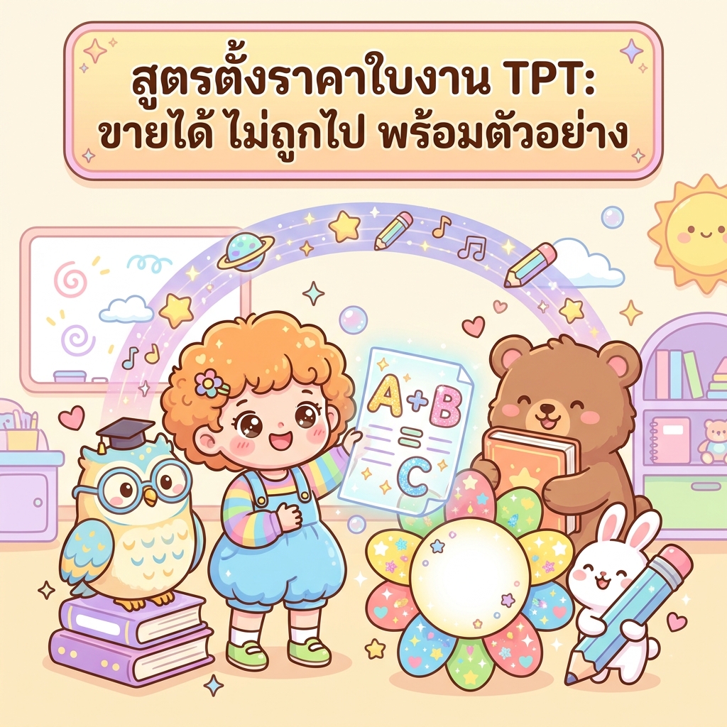 สูตรตั้งราคาใบงาน TPT: ขายได้ ไม่ถูกไป พร้อมตัวอย่าง