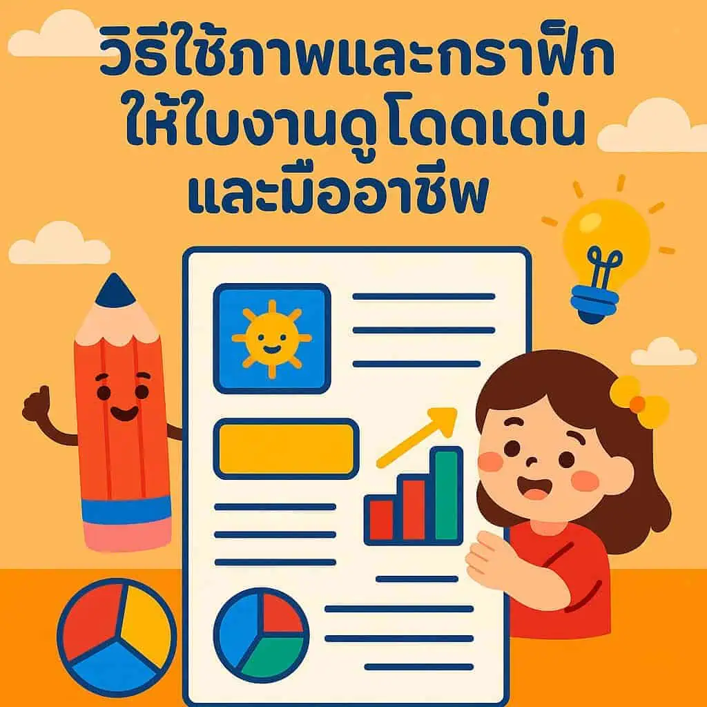 วิธีใช้ภาพและกราฟิกให้ใบงานดูโดดเด่นและมืออาชีพ