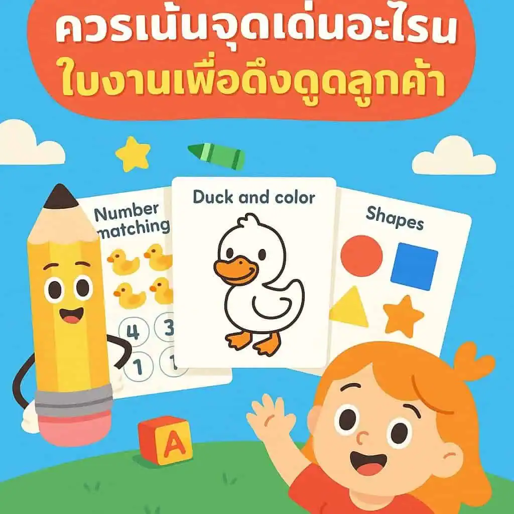 ควรเน้นจุดเด่นอะไรในใบงานเพื่อดึงดูดลูกค้า